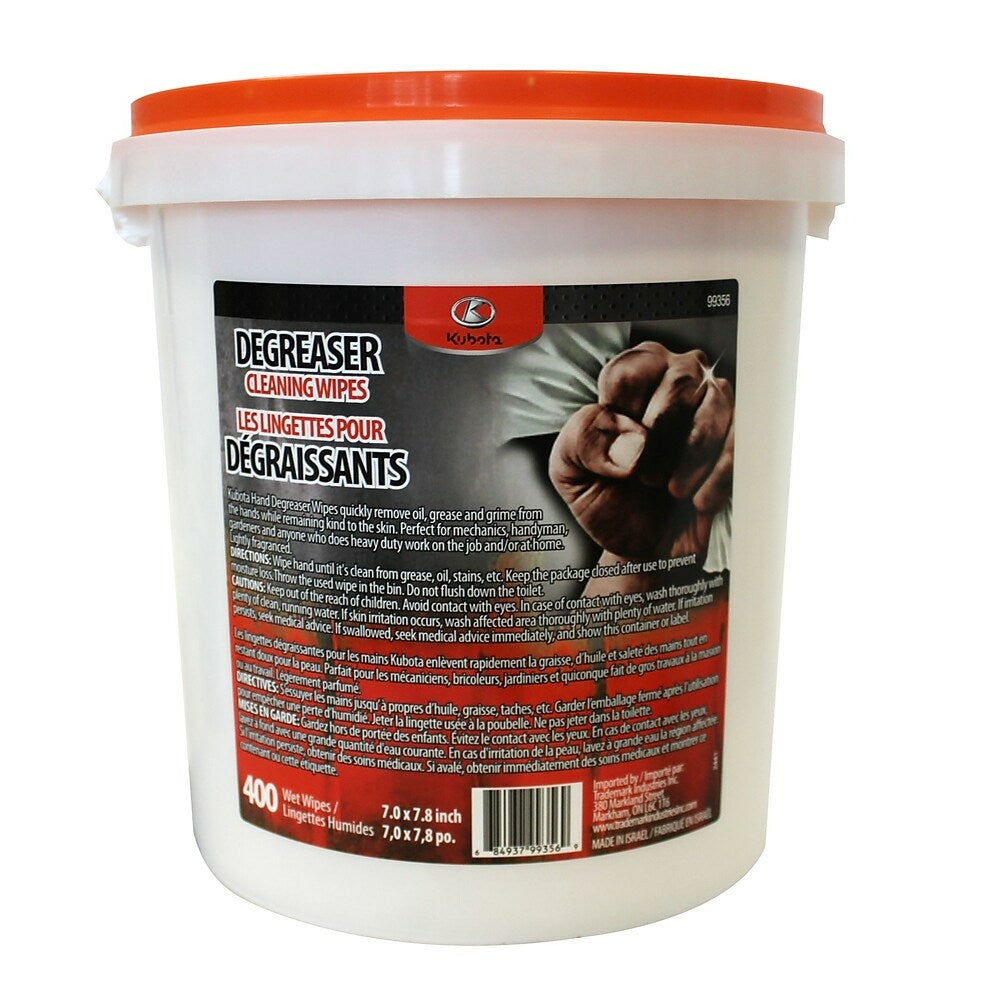 Image of Kubota (99356) Hand Degreaser Wipes, 400 Wipes/Bucket