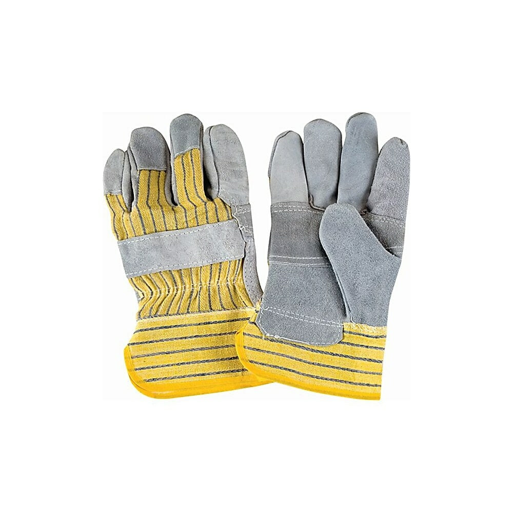 Image of Zenith Safety Standard Quality Patch Palm Fitters Gloves, XL, Split Cowhide Palm, Cotton Inner Lining - 36 Pack