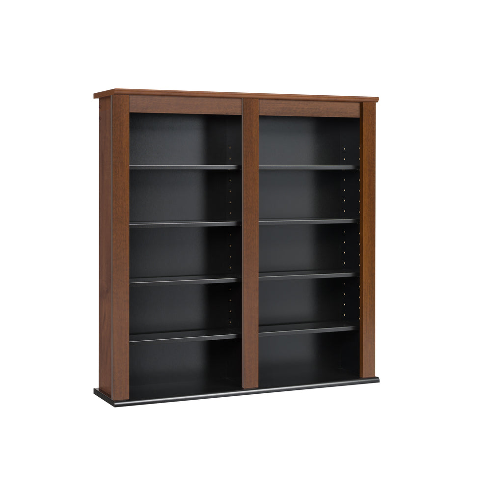 Image of Prepac Double Wall Mounted Storage - Cherry and Black