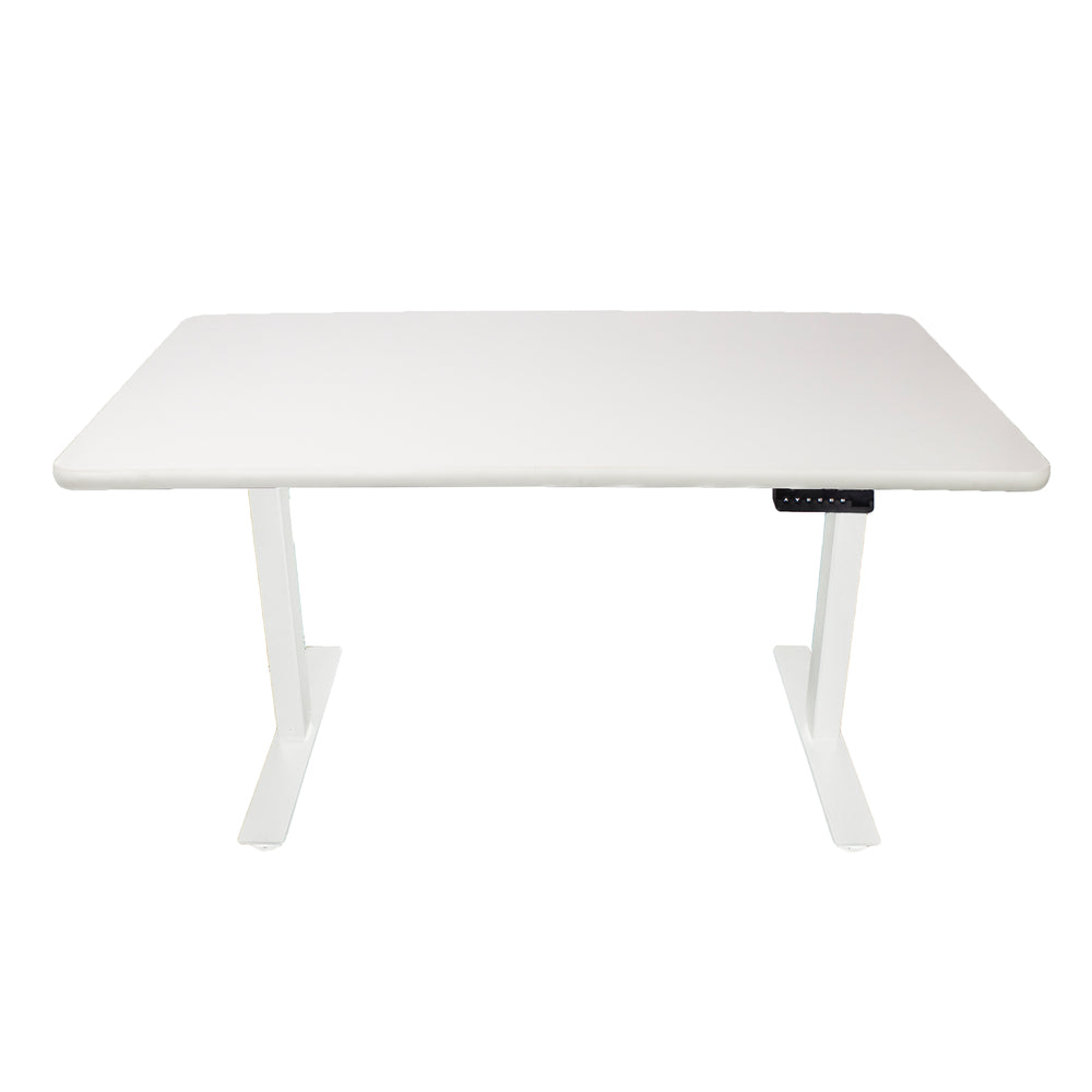 Image of AnthroDesk 60" Electric Standing Desk with White Frame - White/Maple