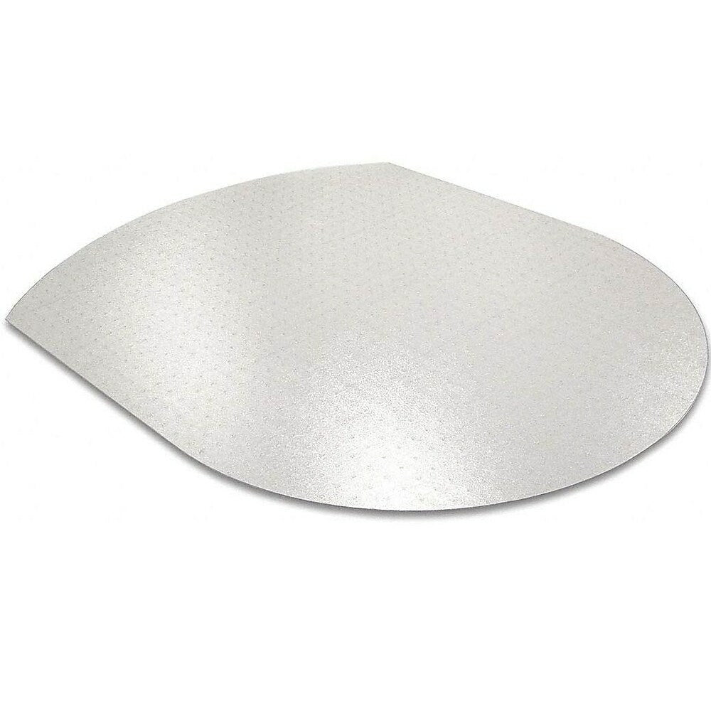 Image of Floortex Polycarbonate Contour Shape Workstation Chair Mat, Rectangle with Lip, 39" x 49" Medium Pile Carpet