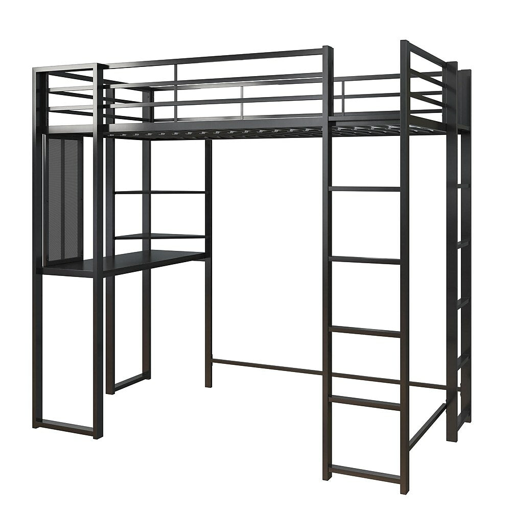 Image of DHP Abode Twin Size Loft Bed - Black