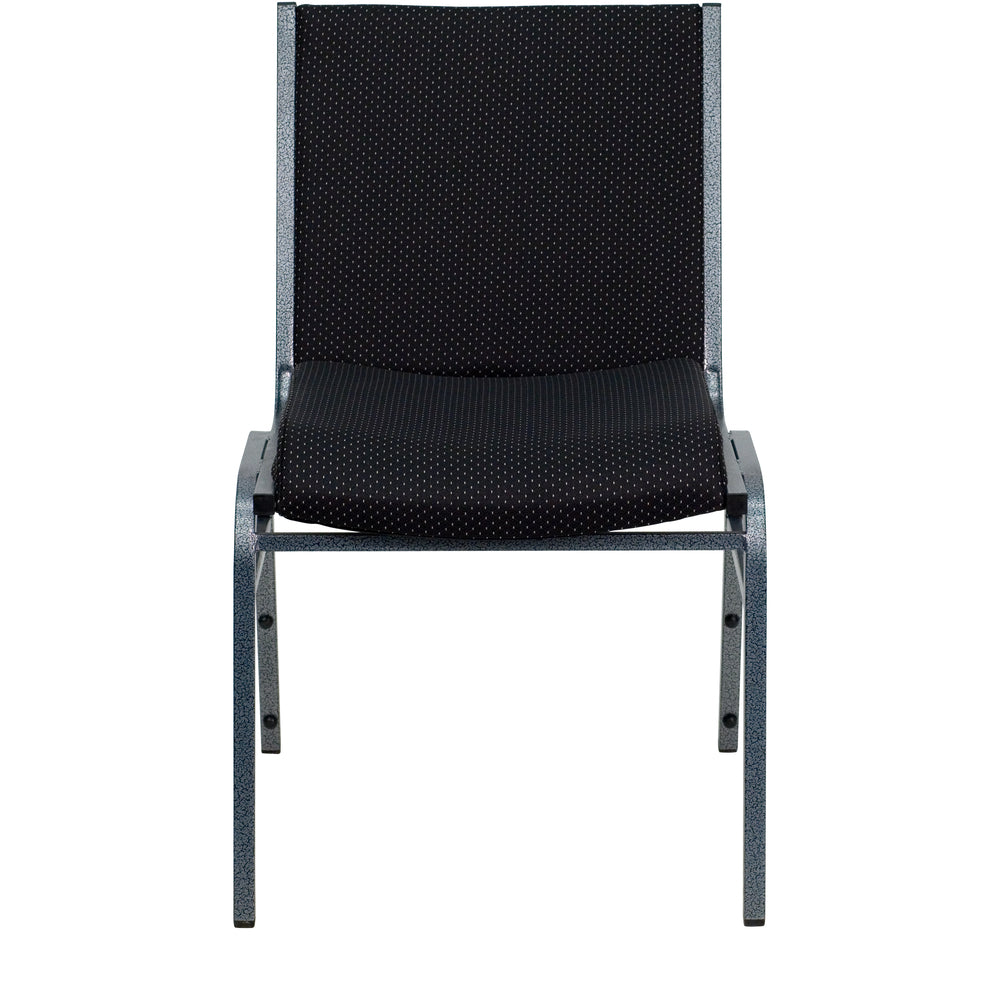 Image of Flash Furniture HERCULES Heavy Duty Black Dot Fabric Stack Chair