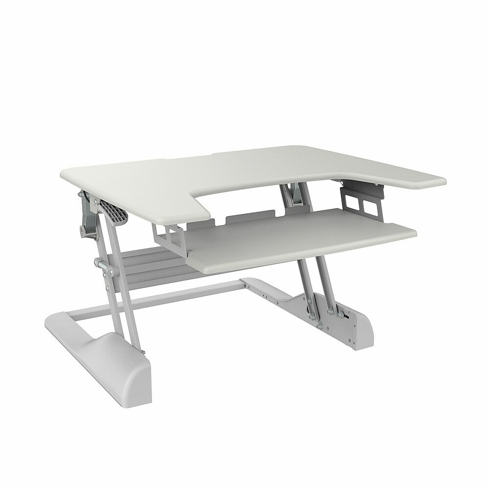 Image of TygerClaw Sit-Stand Workstation Stand (TYDS14014), White