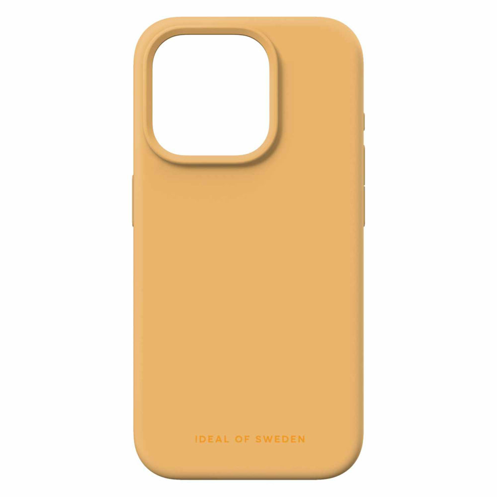 Image of iDeal of Sweden Silicone Case with MagSafe for iPhone 15 Pro - Apricot, Yellow