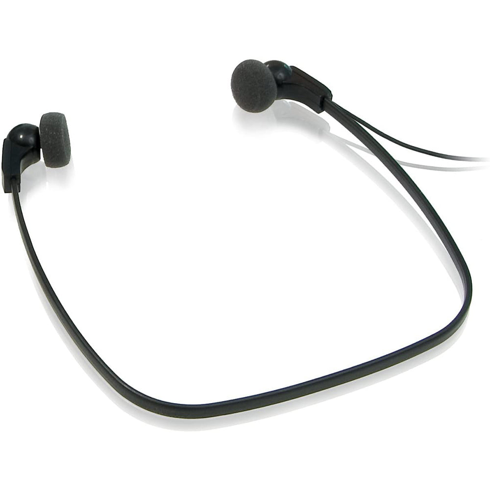 Image of Philips LFH 334 Stereo Headphone - Stereo - Black - Mini-phone (3.5mm) - Wired - 32 Ohm - Gold Plated Connector - Under-the-chin