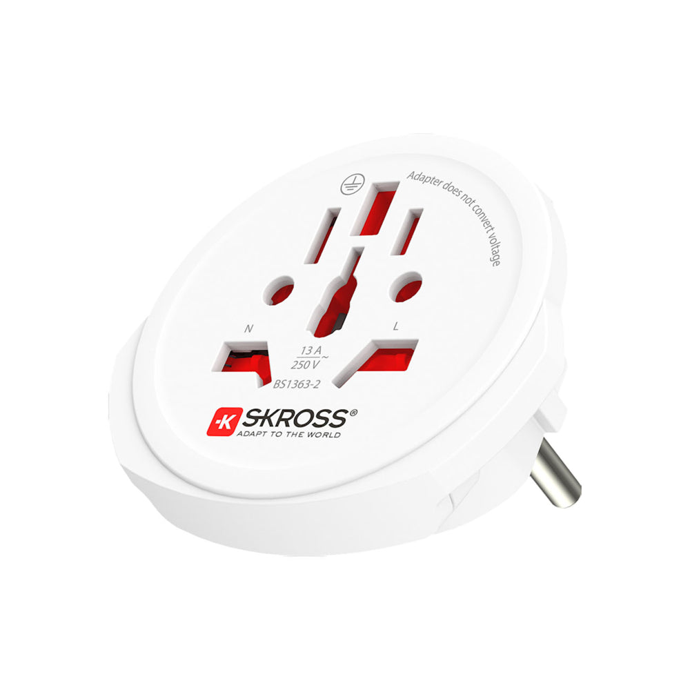 Image of SKROSS World to Europe Travel Adapter - White