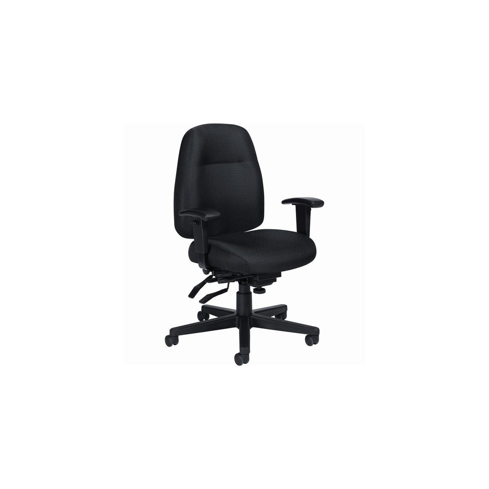 Image of Global Full-Time 41" Medium Back Multi-Tilter Chair - Black