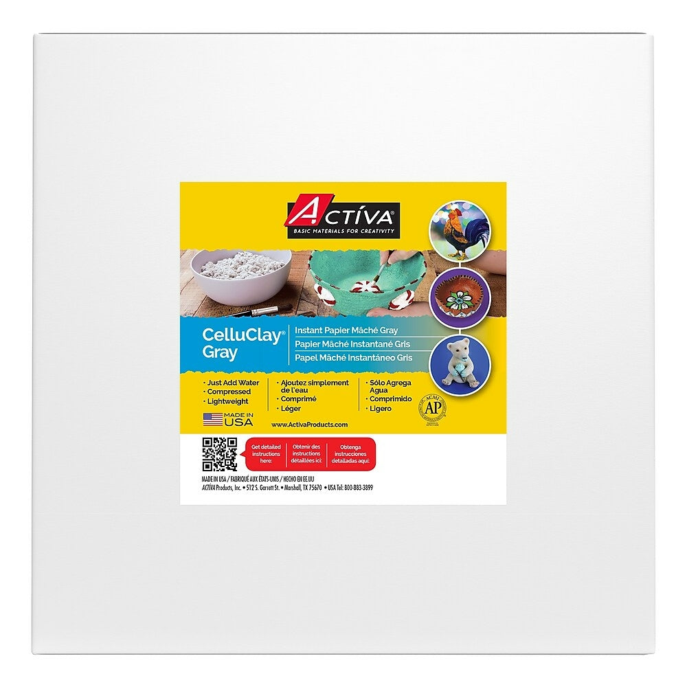 Image of Activa Celluclay Original Papier Mache, 24 lb, Grey