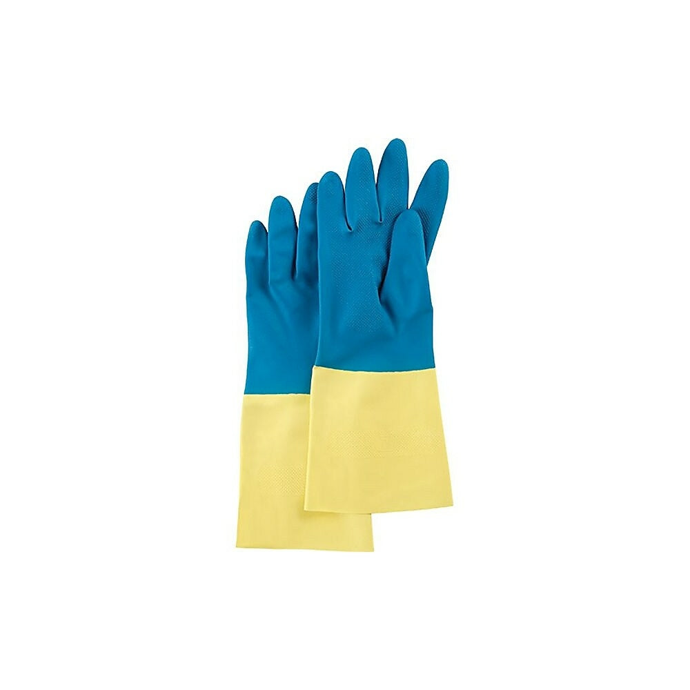 Image of Zenith Safety Chemical Resistant Gloves, Size Large/9, 12" L, Rubber Latex/Neoprene, Flock-Lined Inner Lining, 20 mil - 36 Pack