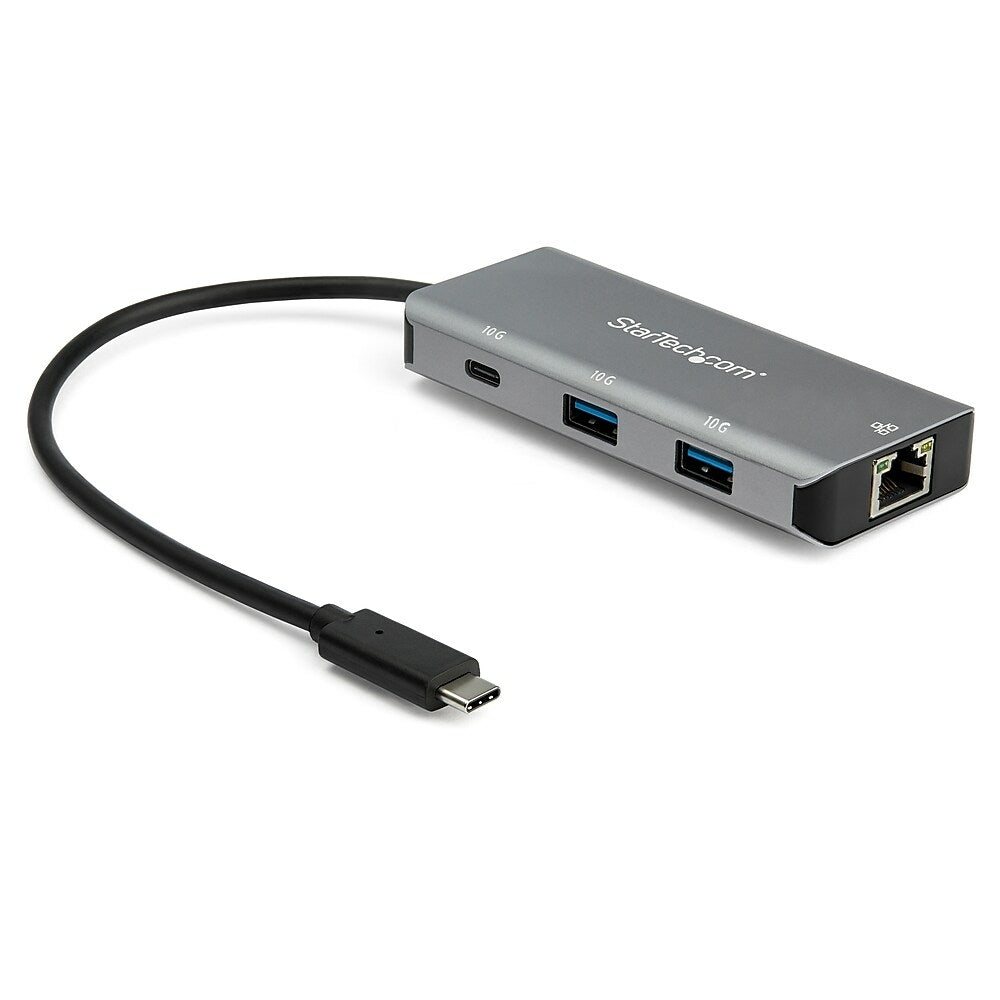Image of StarTech 3, Port USB, C Hub with LAN Port , 10Gbps , 2x USB, A & 1x USB, C