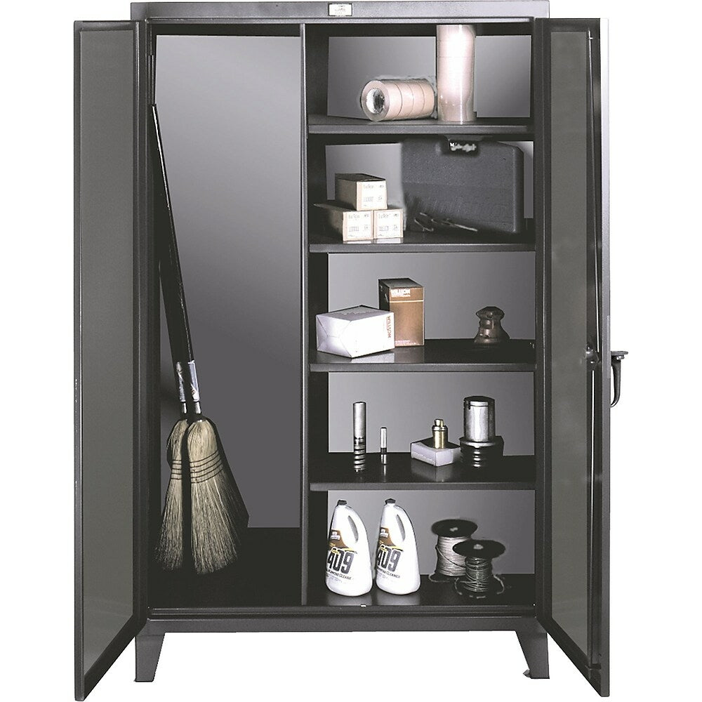 Image of Broom Closet Storage Cabinets, Cabinet, 48, Grey