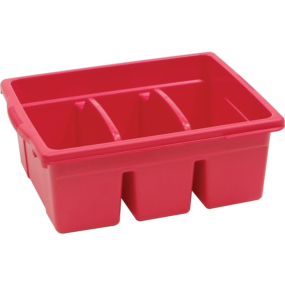 Image of Copernicus Educational Products Leveled Reading Large Divided Book Tubs, Red (CEPCC4069R)