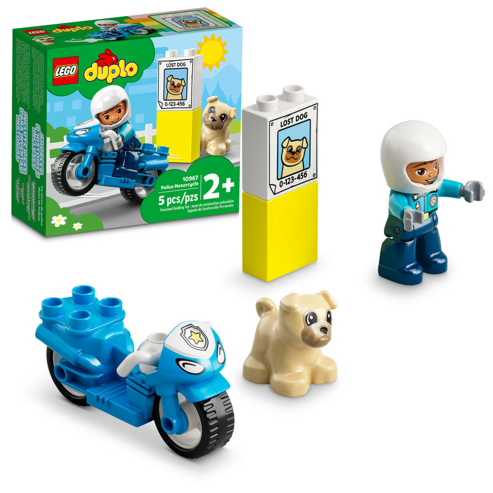 Image of LEGO DUPLO Rescue Police Motorcycle Building Toy - 5 Pieces