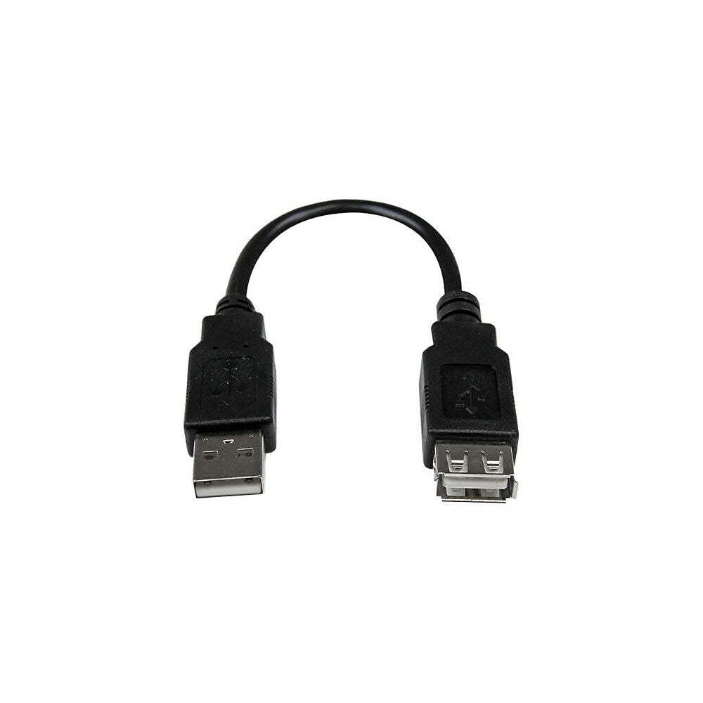 Image of StarTech 6In USB 2.0 Extension Adapter Cable A To A, M/F, Black