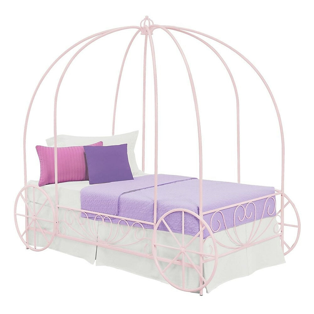 Image of DHP Carriage Metal Bed - Twin - Pink