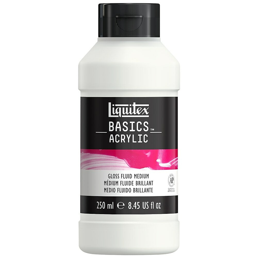 Image of Liquitex Basics Acrylic Paint 104006, Gloss Fluid Medium, 250 mL Bottle