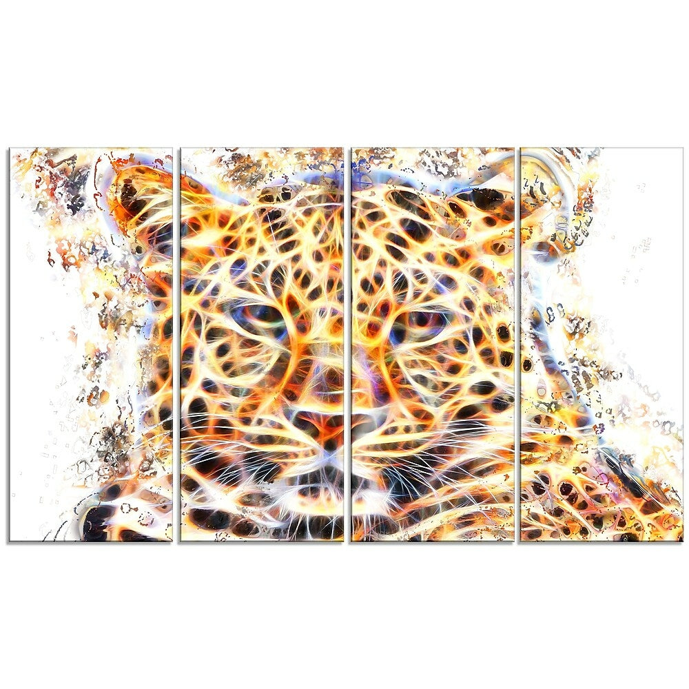 Image of Designart Fetching Feline Large Animal Canvas Artwork, (PT2357-271)