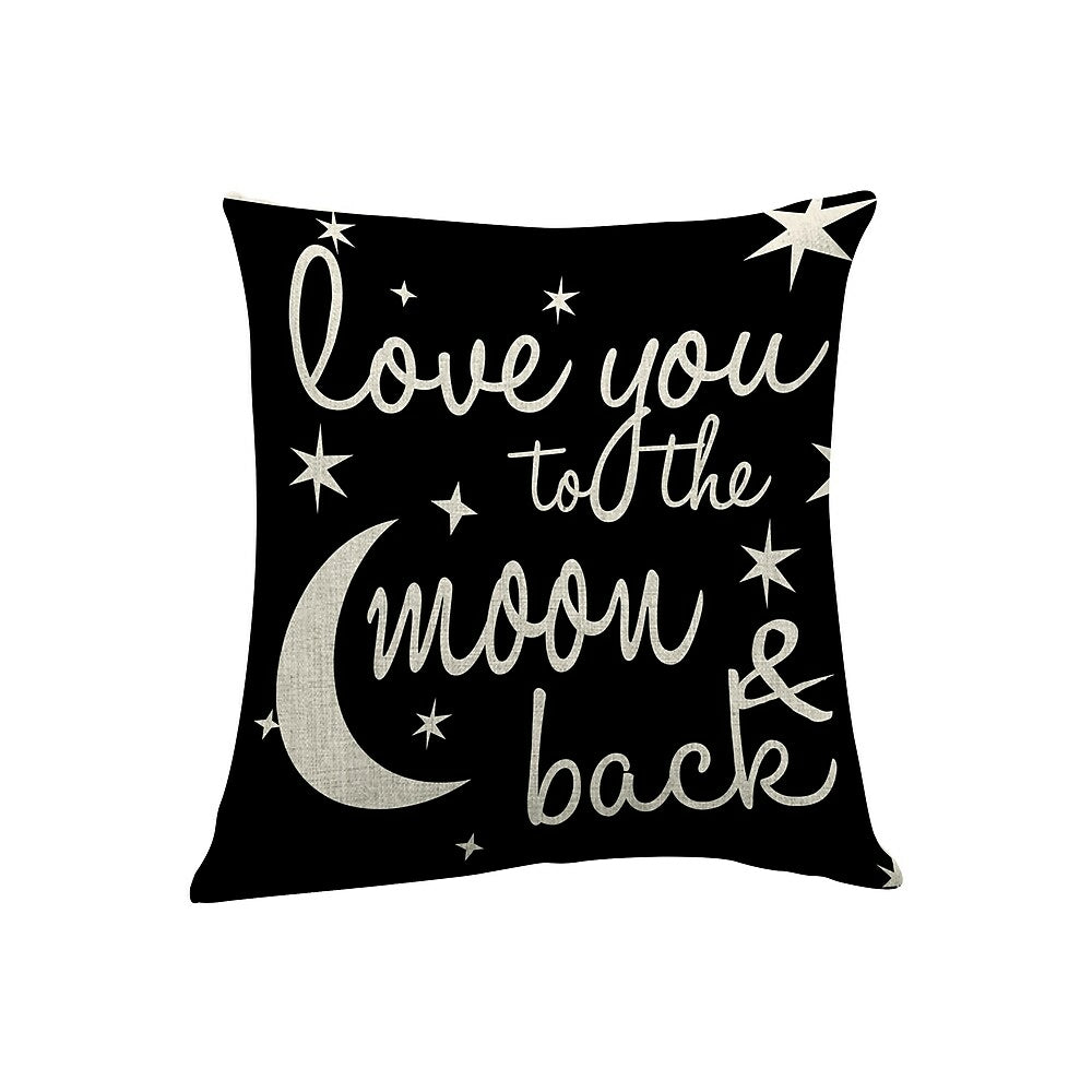 Image of Sign-A-Tology Love u Moon & Back Pillow - 18" x 18"