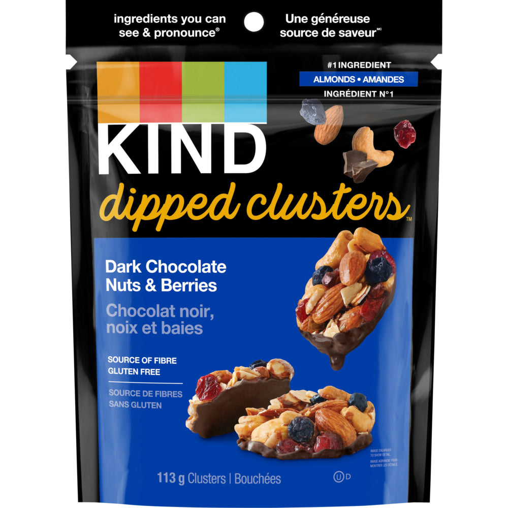 Image of KIND Dipped Clusters - Dark Chocolate Nuts And Berries - 113g