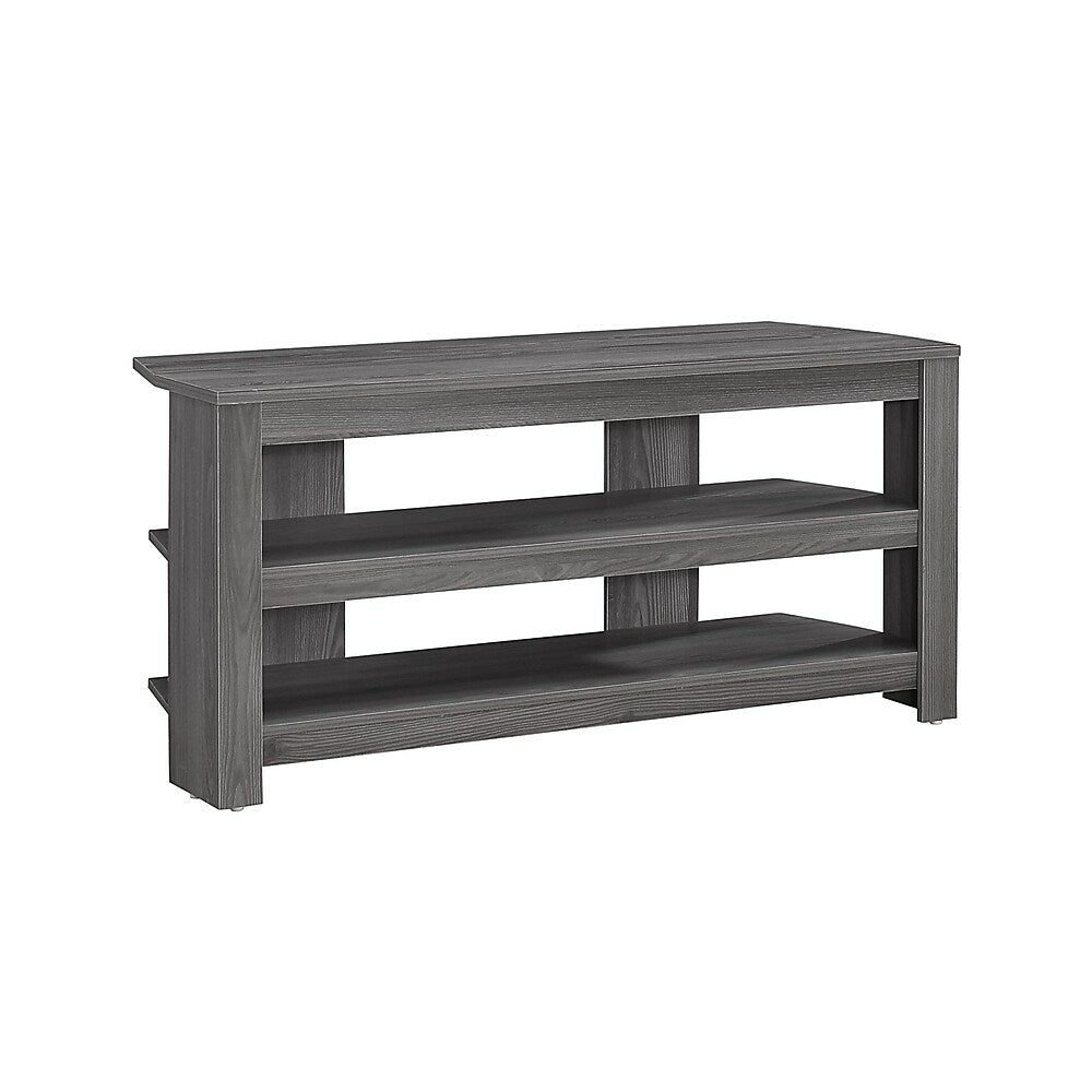 Image of Monarch Specialties - 2566 Tv Stand - 42 Inch - Console - Storage Shelves - Living Room - Bedroom - Laminate - Grey