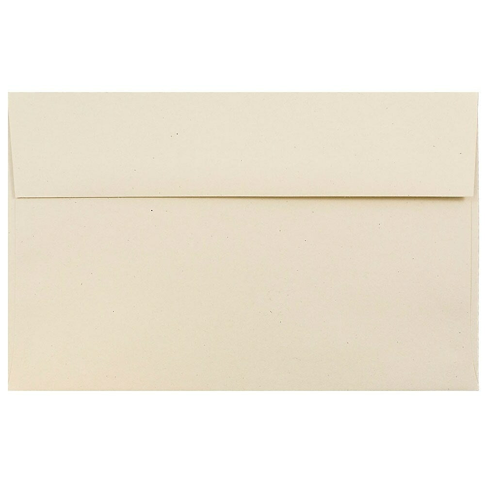 Image of JAM Paper A10 Invitation Envelopes, 6 x 9.5, Husk Brown Recycled, 100 Pack (3222g), Yellow