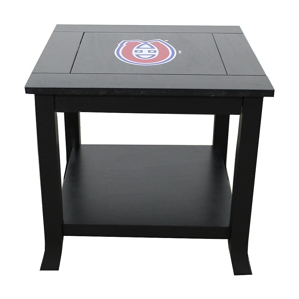 Image of Zipdecor Montreal Canadaiens Wood Side Table, Black