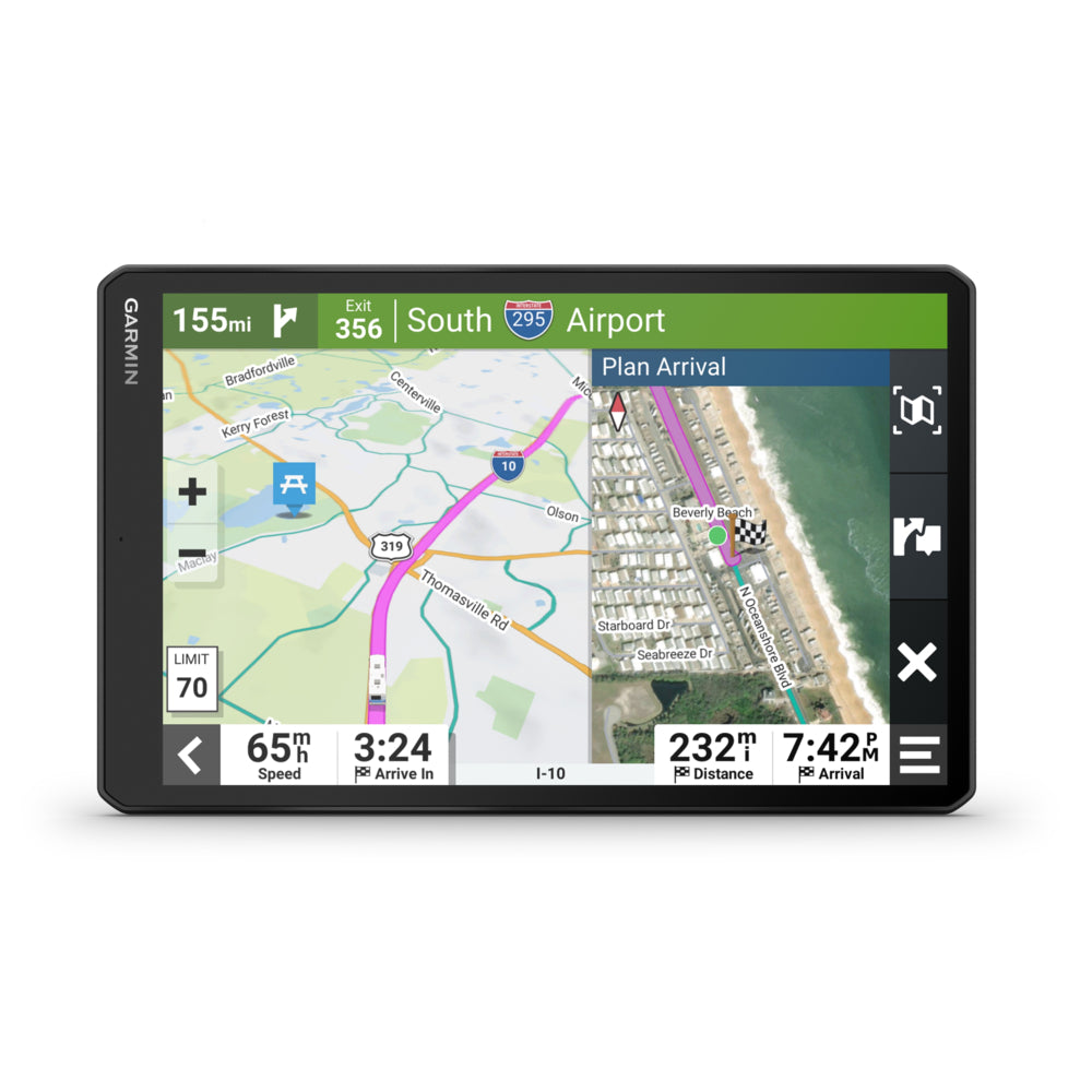 Image of Garmin RV 1095 GPS RV Navigator with 10" Display and Traffic Alerts - Black
