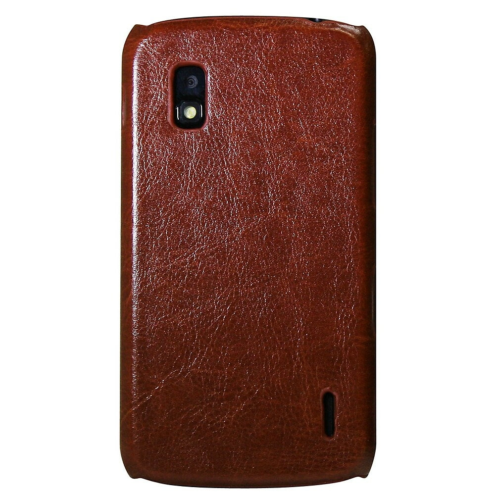 Image of Exian Leather Case for Google Nexus 4 - Brown