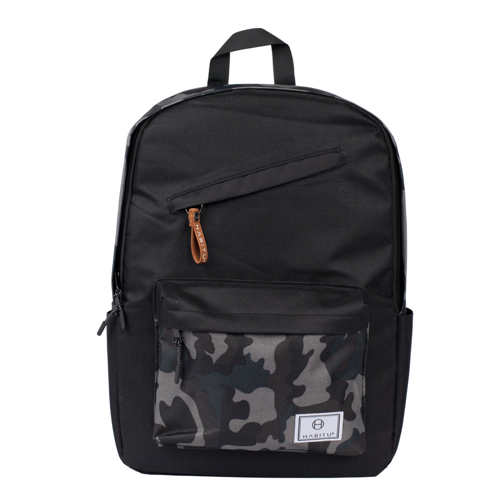 Image of Habitu Travel Laptop Backpack - Black Camo