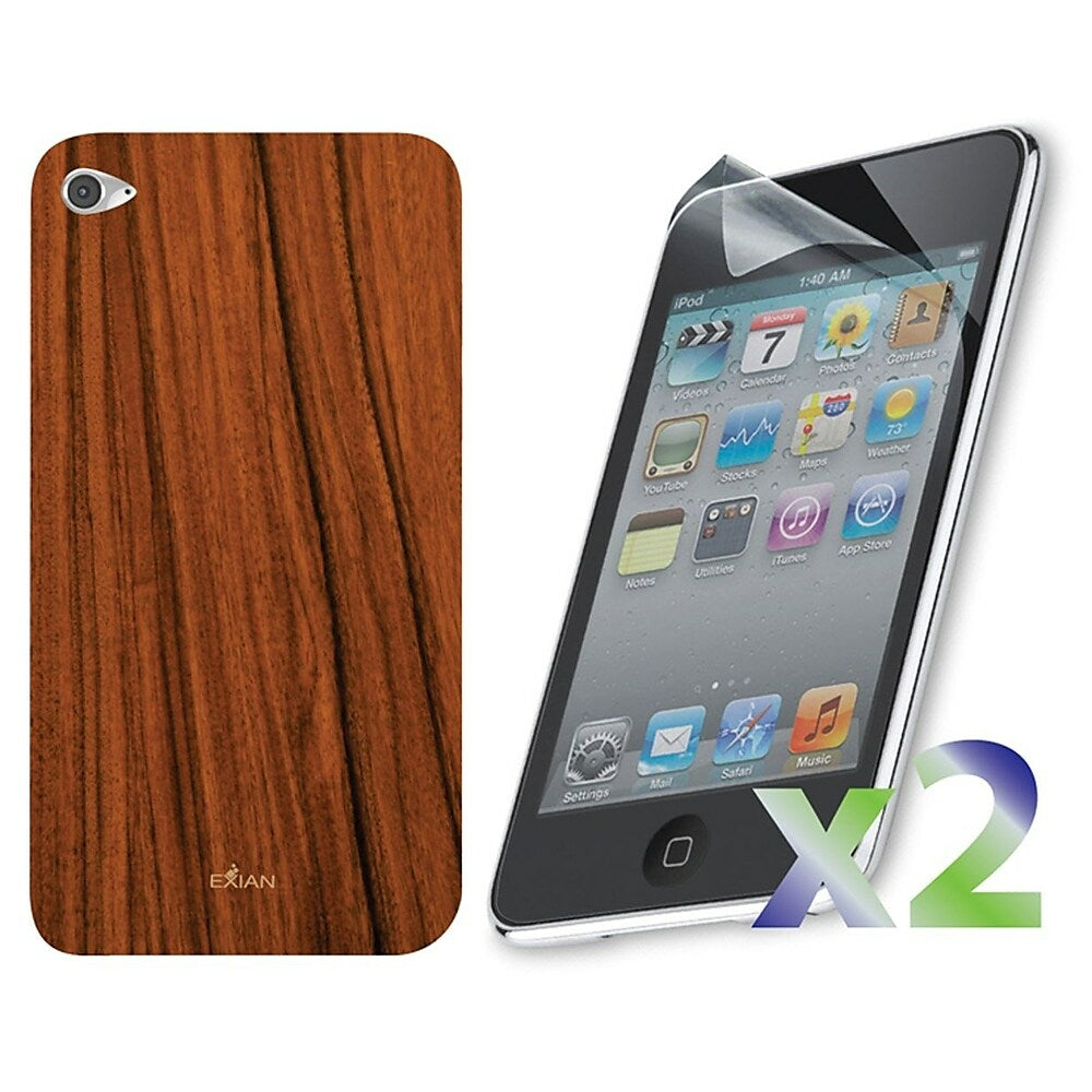 Image of Exian Wood Grain Pattern Case for iPod Touch 4, Brown