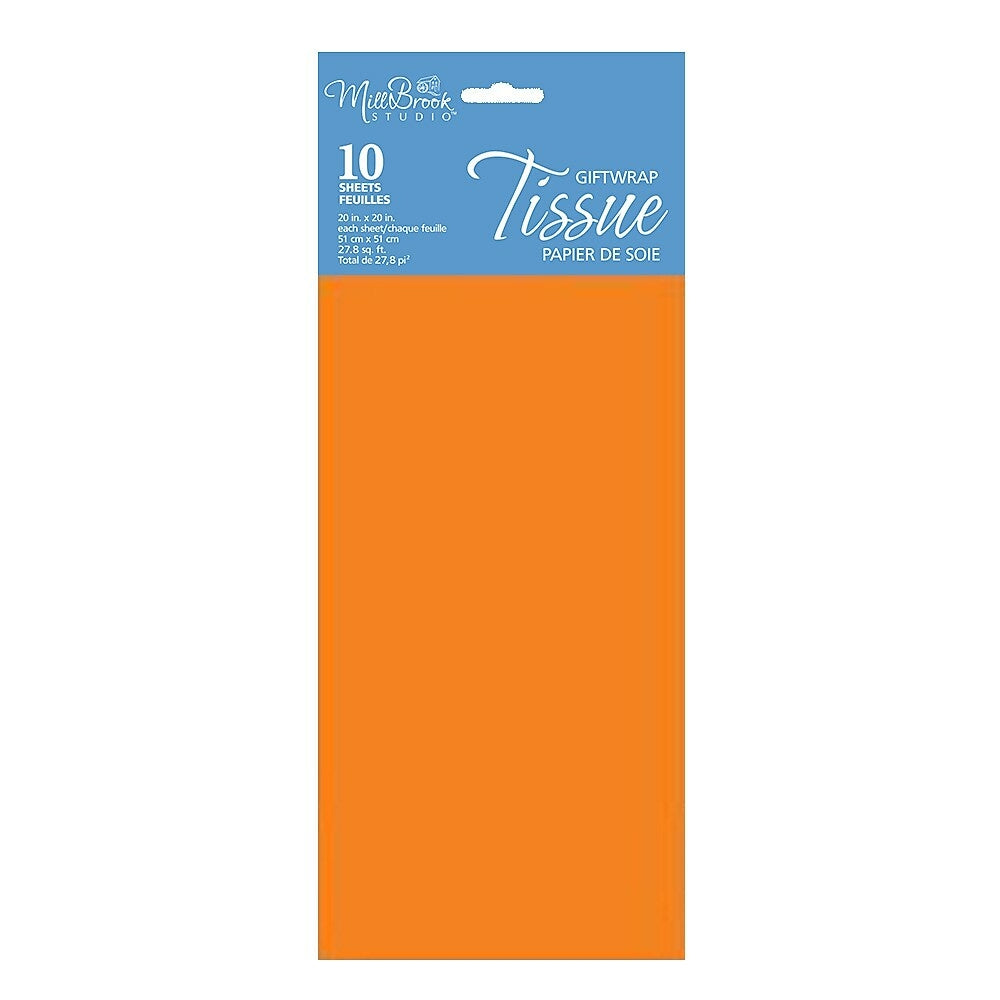 Image of Millbrook Studios Tissue, Apricot, 10 Pack (93029), Orange
