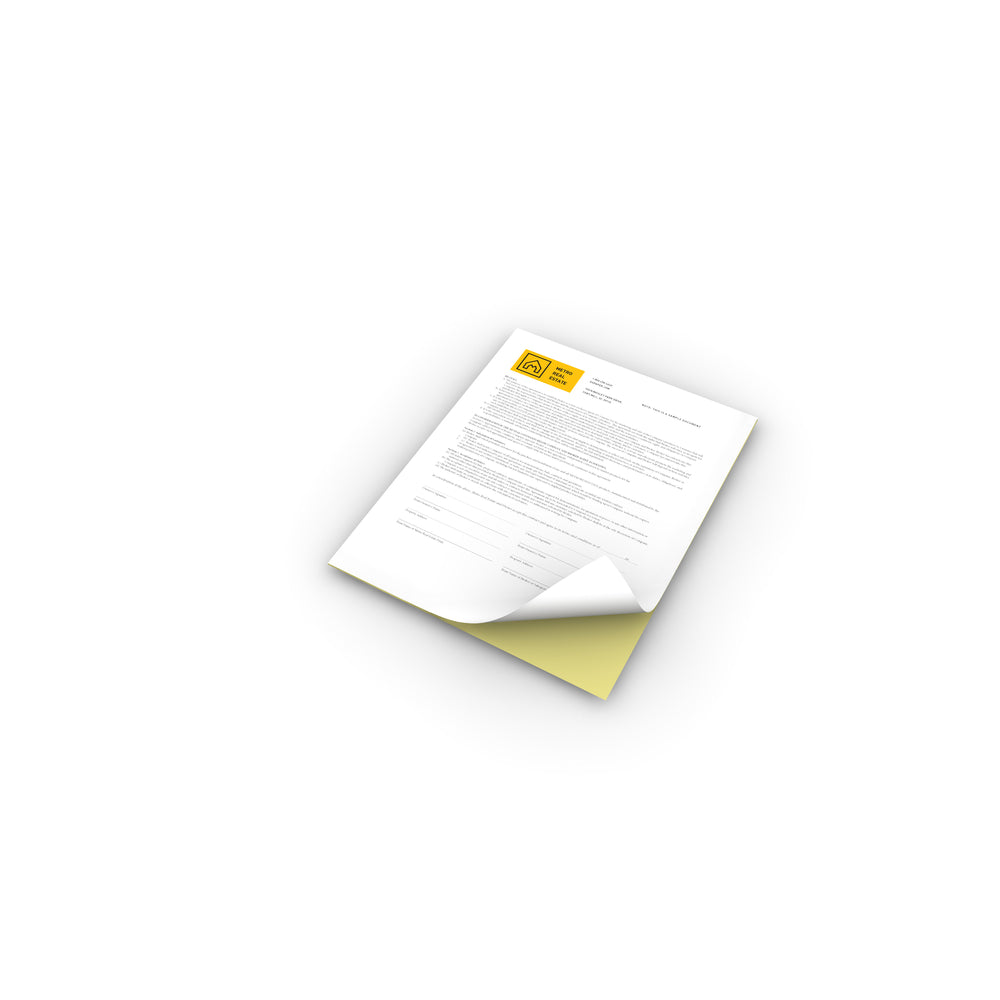 Image of Xerox Revolution 2 Part Carbonless Paper - 20 lb. - 8.5 " x 11" - White/Canary - 2 Reams/Case - 2500 Pack