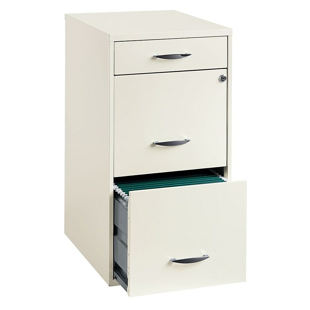 Image of Office Designs 18" Deep Vertical File Cabinet, 3 Drawer, Pearl White
