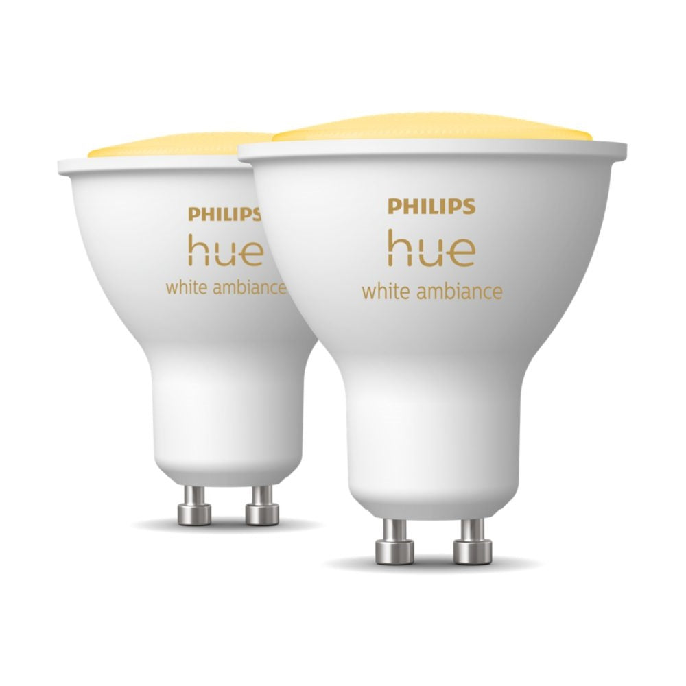 Image of Philips Hue White Ambiance Bluetooth Enabled GU10 LED Light Bulbs - 2 Pack