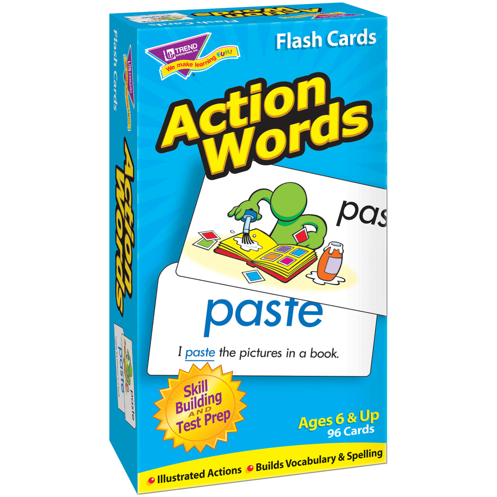 Image of TREND enterprises, Inc. Action Words Skill Drill Flash Cards, 96 cards