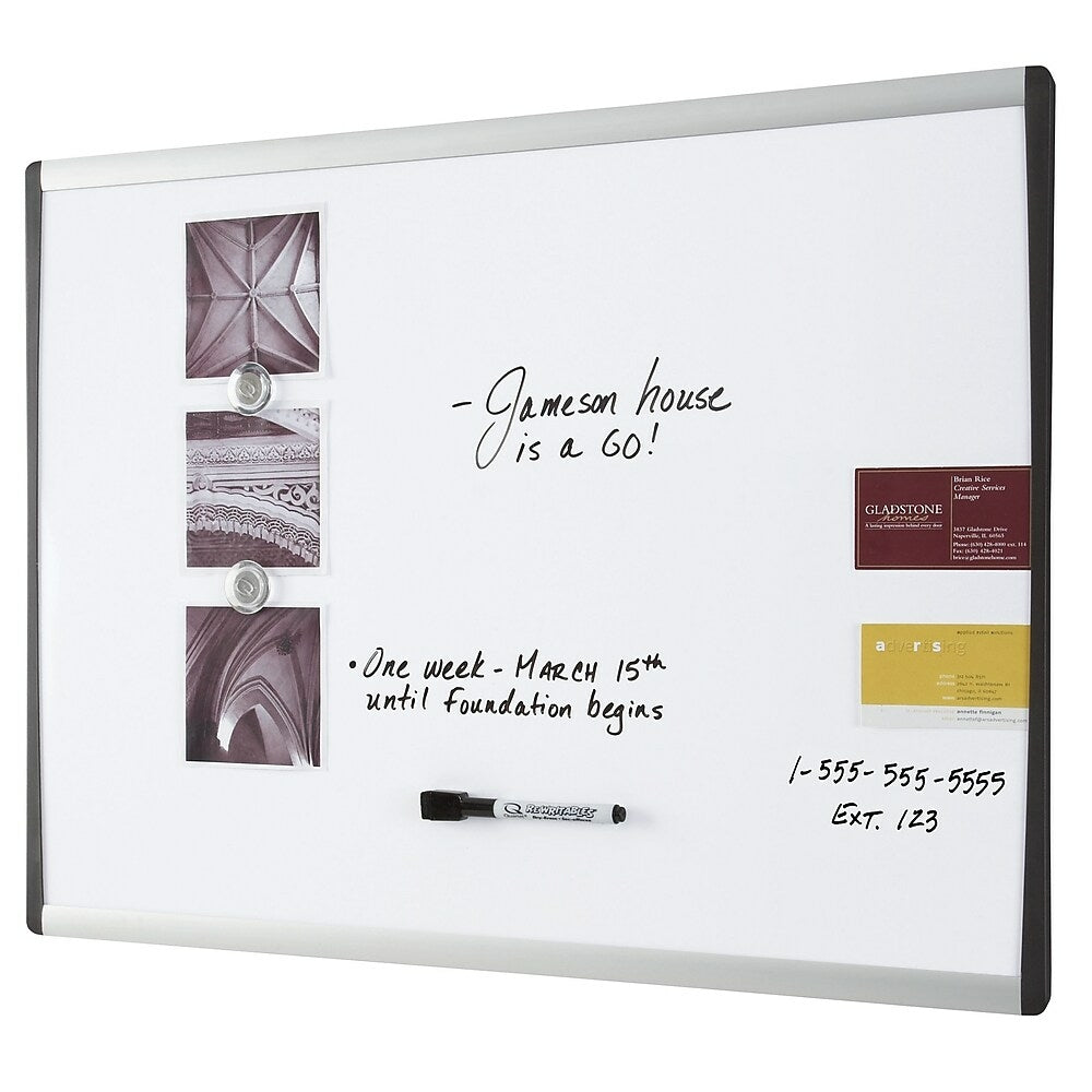 Image of Staples Arc Frame Magnetic Dry Erase Board, 18" x 24"