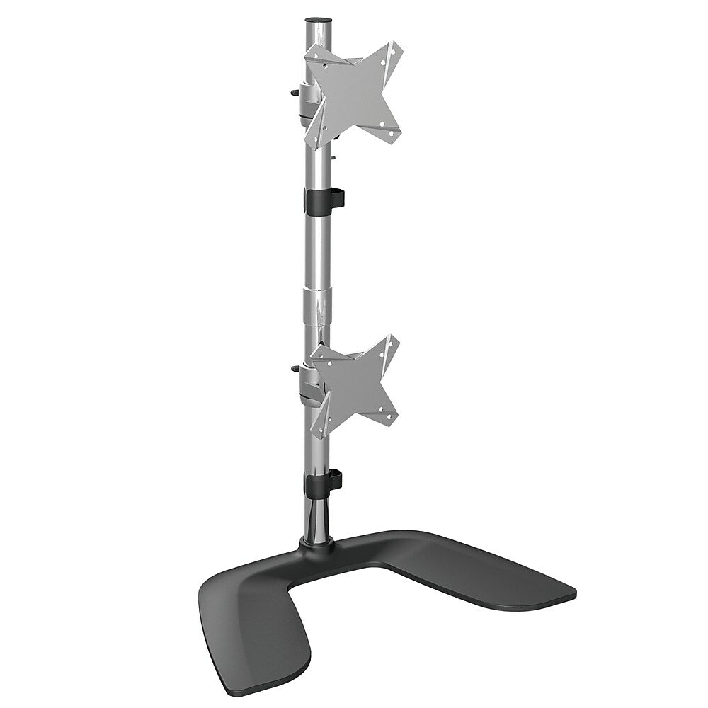 Image of StarTech Vertical Dual-Monitor Stand, Aluminum, Black