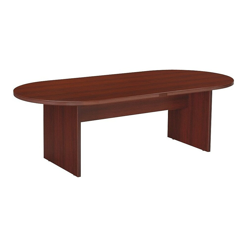 Image of Office Star Napa Collection 95" Racetrack Conference Table, Mahogany, Red