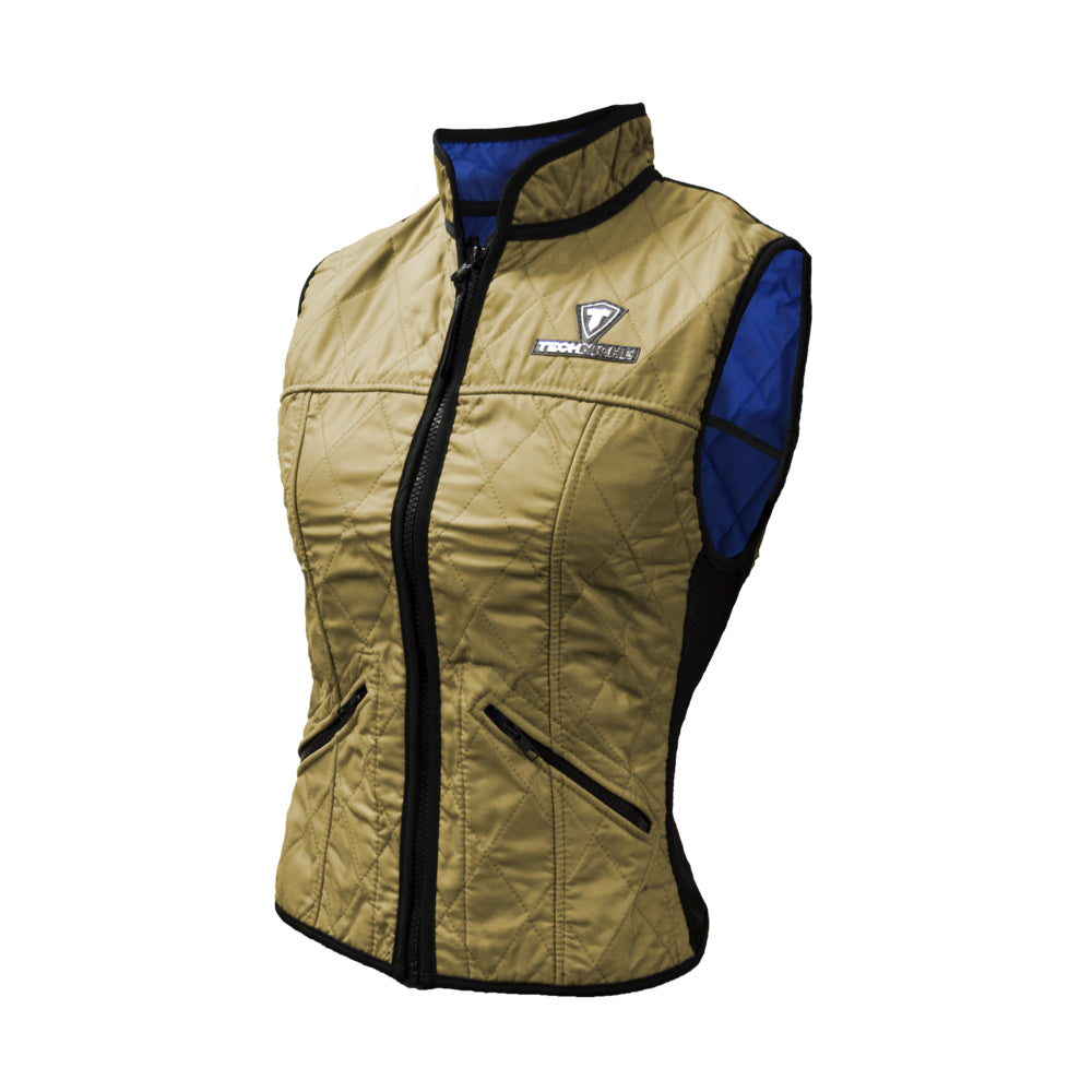 Image of Techniche HYPERKEWL Evaporative Cooling Female Deluxe Sport Vest, Khaki, Small (6530F KH S)