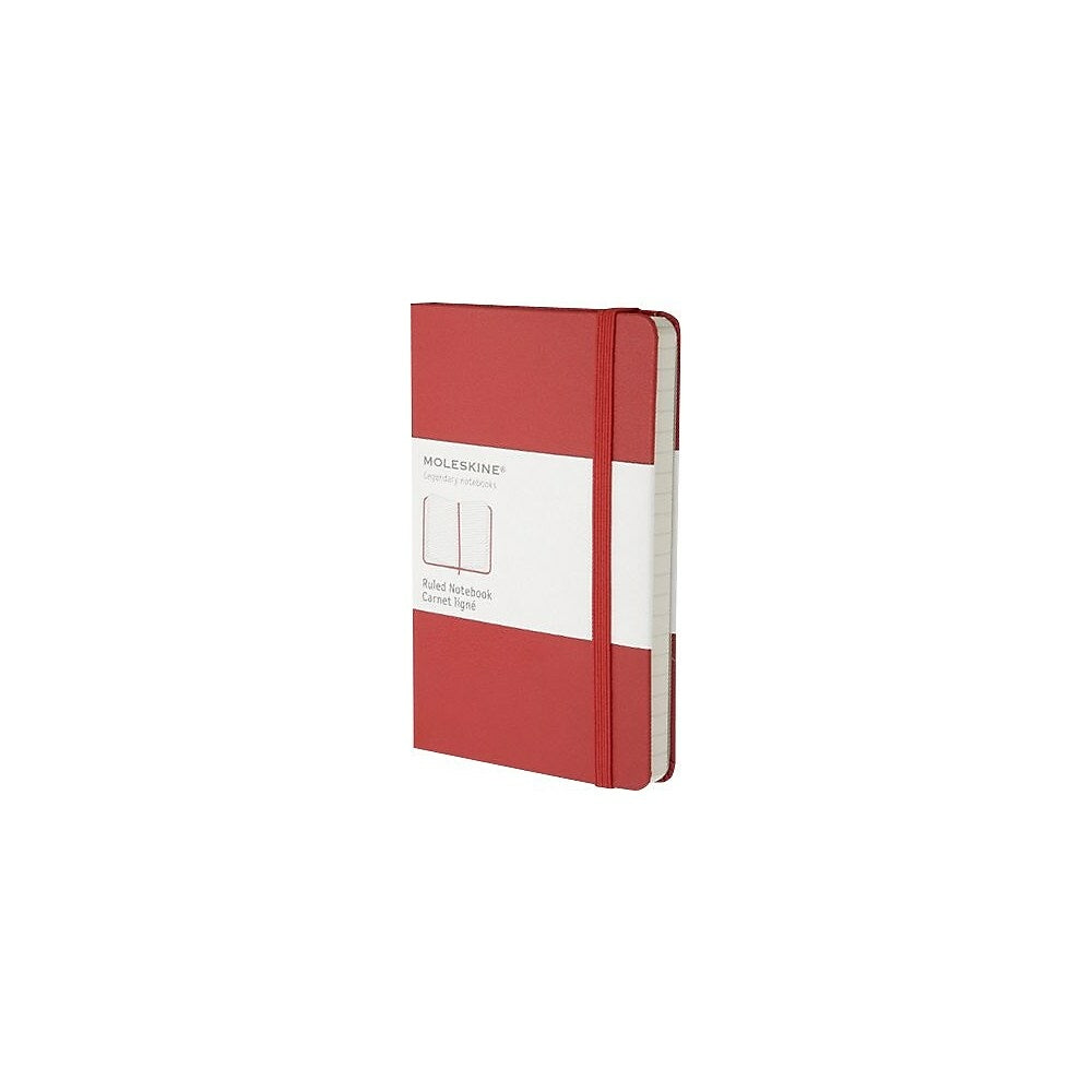 Image of Moleskine Classic Red Hard Cover Pocket Ruled Notebook, 3-1/2" x 5-1/2"
