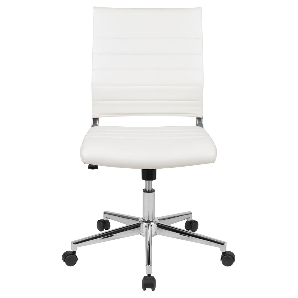 staples white leather office chair