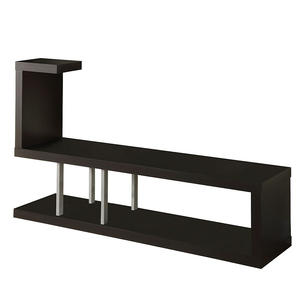 Image of Monarch Specialties - 2550 Tv Stand - 60 Inch - Console - Storage Shelves - Living Room - Bedroom - Laminate - Brown
