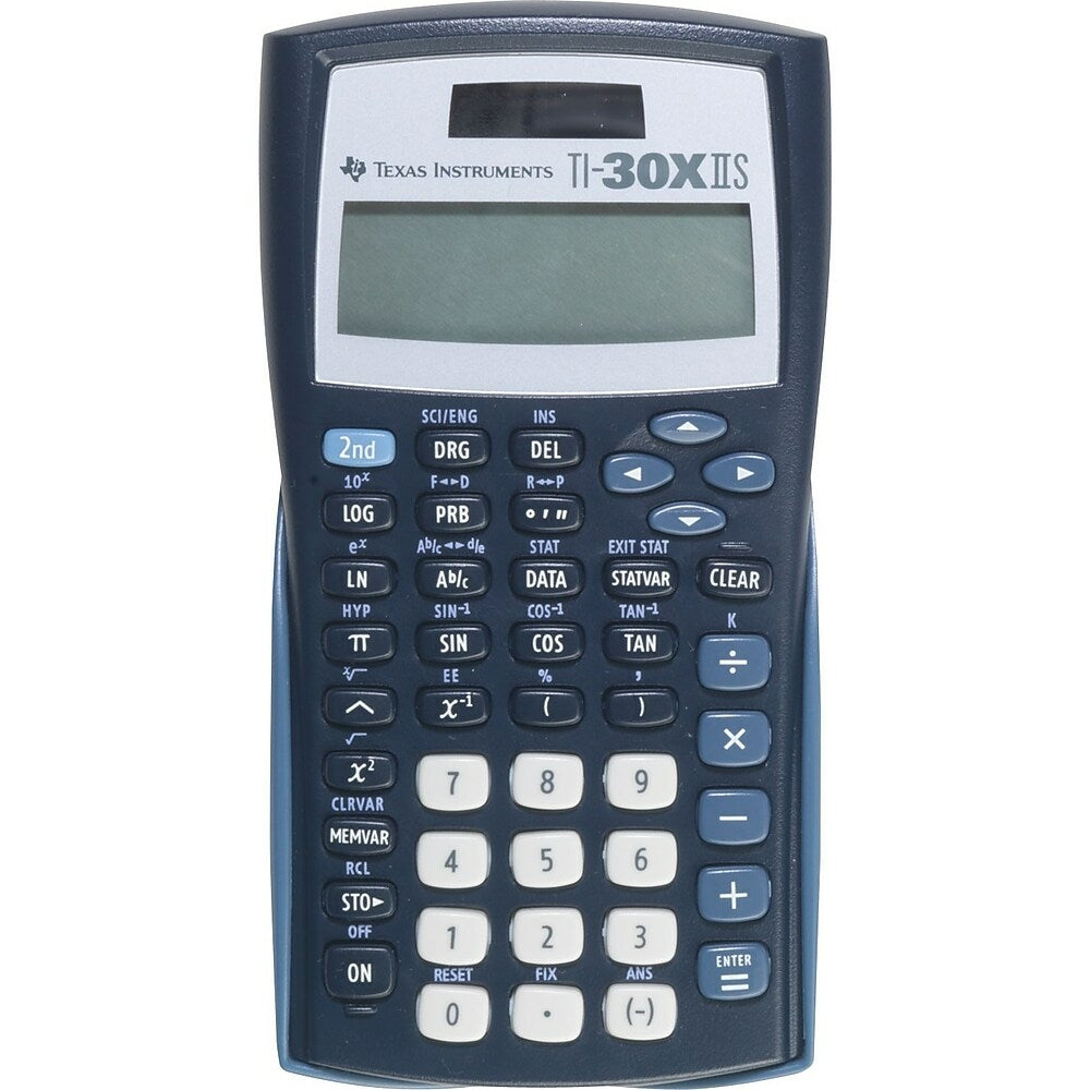 Image of Texas Instruments TI-30XIIS Solar 2-Line Scientific Calculator, Navy