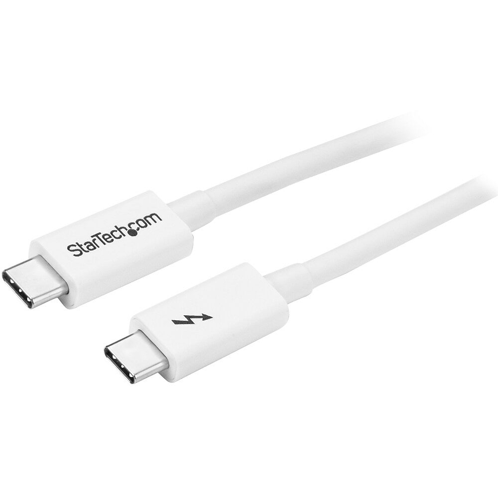 Image of StarTech Thunderbolt 3 Cable, 20 Gbps, 3.3 ft, White (TBLT3MM1MW)