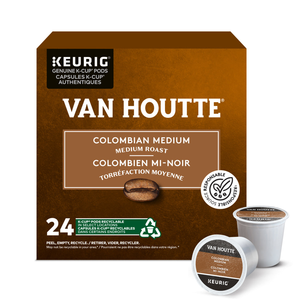 Image of Van Houtte Colombian Medium - Medium Roast - K-Cup Coffee Pods - 24 Pack