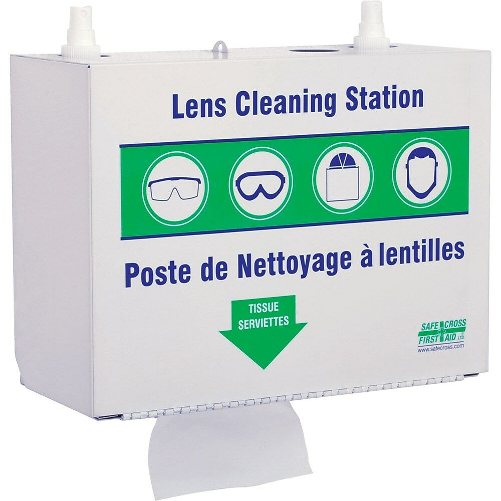 Image of Metal Lens Cleaning Stations, Two 500ml Solutions & 1 Box Of Tissue, 2 Pack