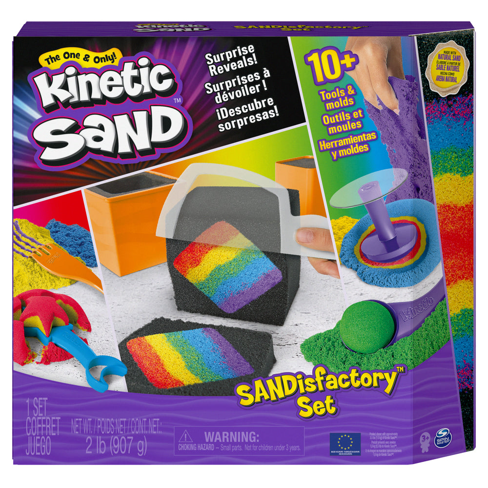 Image of Kinetic Sand Sandisfactory Set - 2 lbs - Colored and Black Sand