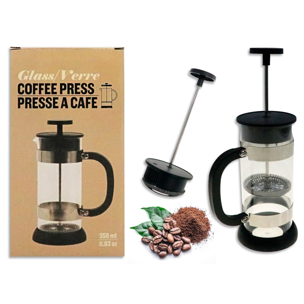 Image of Link Products Glass Coffee Press - 350 ml, Space_Black_Colourfamily