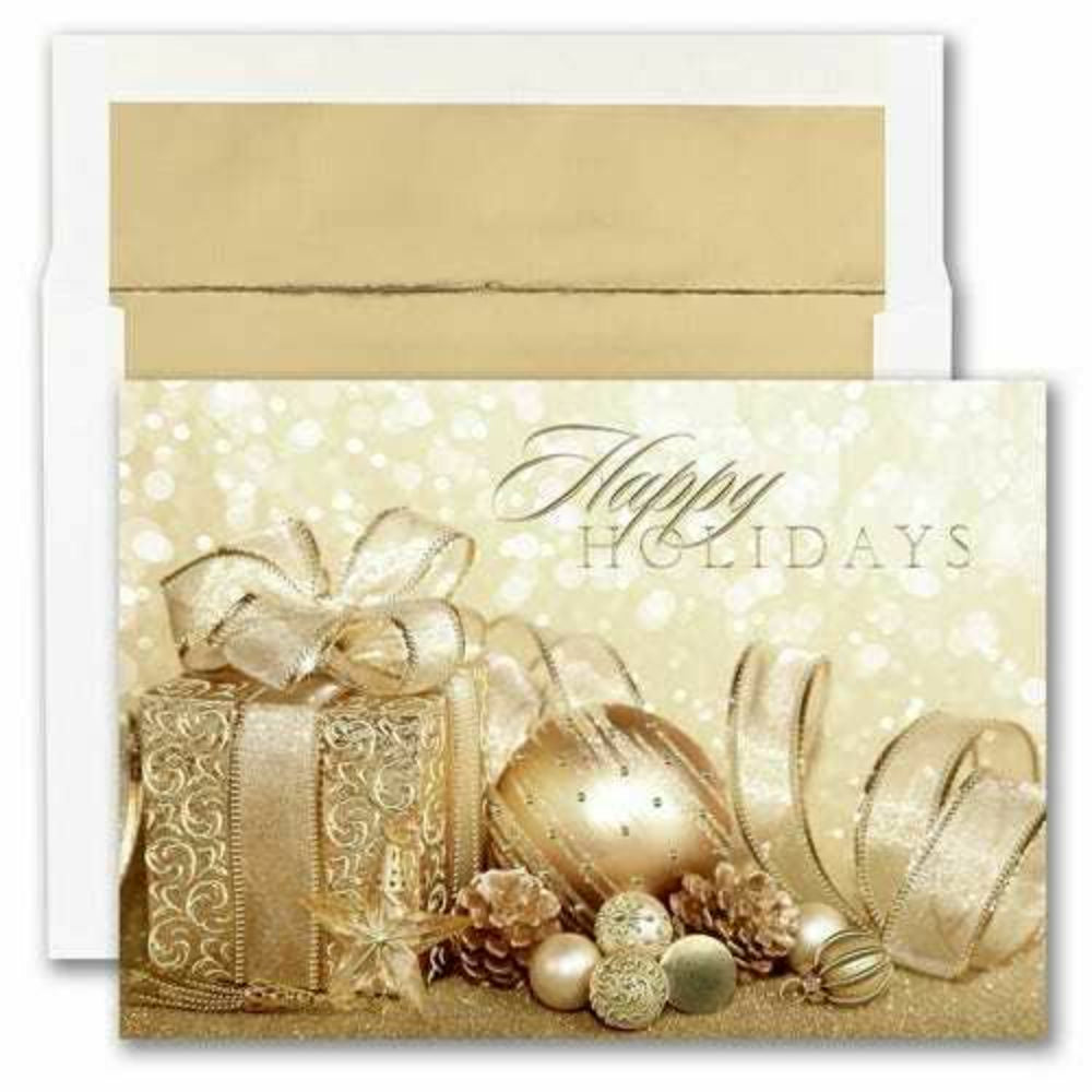 Image of JAM Paper Blank Christmas Cards & Matching Envelopes Set - Holiday Package - 25 Pack